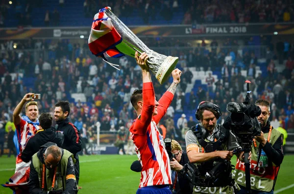 Lyon France May 2018 Fernando Torres Celebrate Victory Uefa Cup — Stock Photo, Image