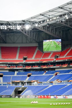 Lyon, Fransa - 16 Mayıs, 2018: Lyon Stadyumu Olimpik Marsilya Groupama Stadyumu, Fransa Atletico Madrid rakip arasındaki final Uefa Avrupa Ligi maçı sırasında ayrıntılı