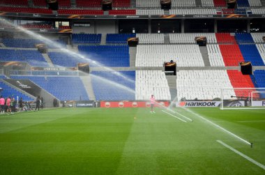 Lyon, Fransa - 16 Mayıs, 2018: Lyon Stadyumu Olimpik Marsilya Groupama Stadyumu, Fransa Atletico Madrid rakip arasındaki final Uefa Avrupa Ligi maçı sırasında ayrıntılı
