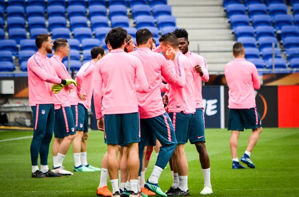 Lyon França Maio 2018 Treinamento Futebolistas Atlético Madrid Antes Último — Fotografia de Stock