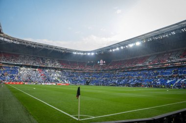 Lyon, Fransa - 16 Mayıs, 2018: genel görünümünü Lyon final Uefa Avrupa Ligi sırasında Groupama stadyumda maç, Fransa
