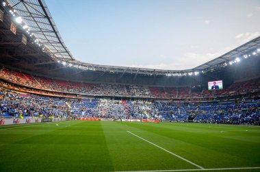 Lyon, Fransa - 16 Mayıs, 2018: genel görünümünü Lyon final Uefa Avrupa Ligi sırasında Groupama stadyumda maç, Fransa
