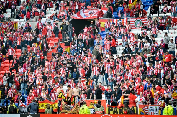 Lyon Fransa Mayıs 2018 Atletico Madrid Taraftarları Final Uefa Avrupa — Stok fotoğraf