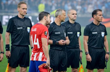 Lyon, Fransa - 16 Mayıs, 2018: Gabi Atletico Madrid vs Groupama Stadyumu, Fransa Olimpik Marsilya arasında final Uefa Avrupa Ligi maçı sırasında
