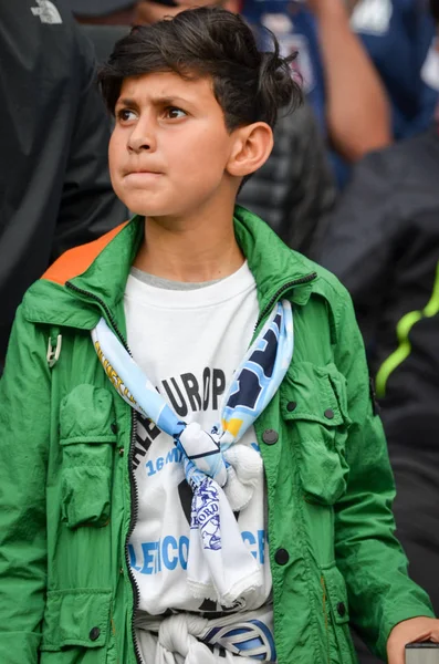 Lyon France Mai 2018 Les Supporters Olympiques Marseillais Soutiennent Équipe — Photo