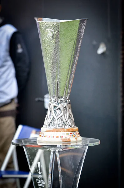 Lyon Francia Mayo 2018 Primer Plano Copa Europa League Pedestal — Foto de Stock