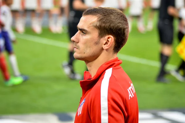 Lyon Francia Mayo 2018 Antoine Griezmann Durante Último Partido Uefa —  Fotos de Stock