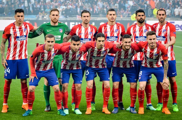 Lyon Franciaország 2018 Május Általános Csapat Fotó Atletico Madrid Játékosok — Stock Fotó