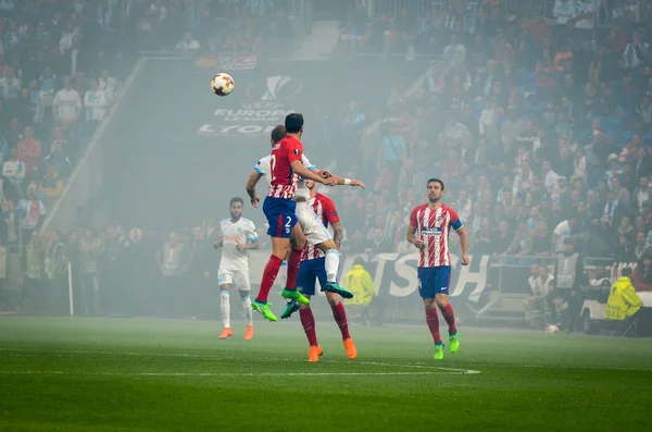 Lyon Frankrike Maj 2018 Diego Godin Den Sista Uefa Europa — Stockfoto