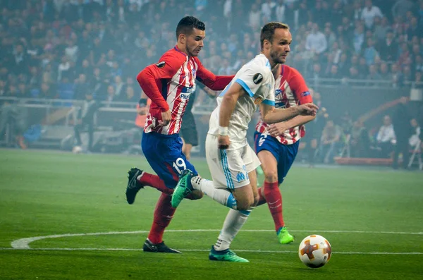 Lyon Frankrijk Mei 2018 Lucas Hernandez Tegen Valere Germain Tijdens — Stockfoto