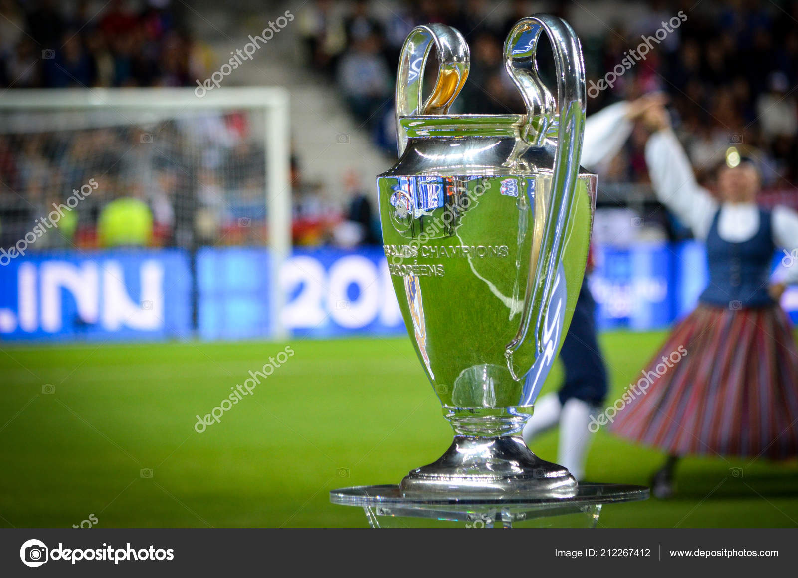 Tallinn Estonia August 18 Uefa Champions League Trophy Cup Close Stock Editorial Photo C Vldv