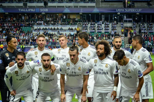 Tallinn Estonya Ağustos 2018 Real Madrid Atletico Madrid Real Madrid — Stok fotoğraf