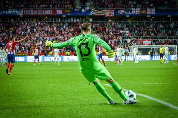 Tallinn Estônia Agosto 2018 Jan Oblak Durante Partida Final Supercopa — Fotografia de Stock