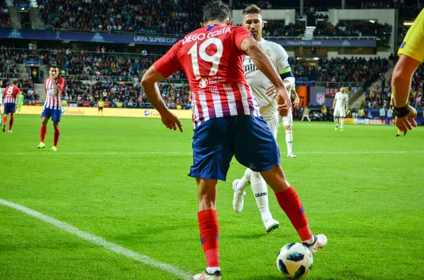 Tallinn Estonia Agosto 2018 Diego Costa Durante Partido Final Supercopa —  Fotos de Stock