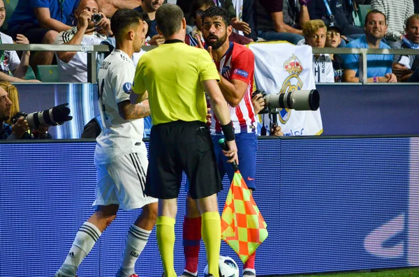 Tallinn Estônia Agosto 2018 Diego Costa Argumenta Emocionalmente Com Juiz — Fotografia de Stock