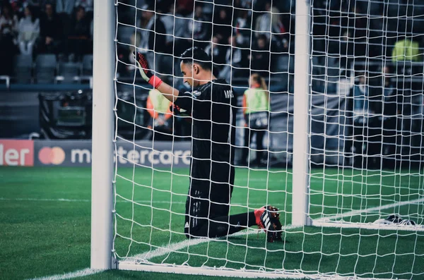 Tallinn Estônia Agosto 2018 Keylor Navas Reza Portão Durante Final — Fotografia de Stock