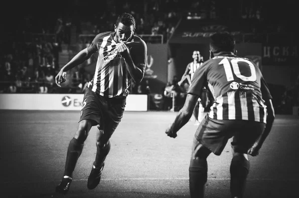 Tallinn Estonia August 2018 Angel Correa Koke Celebrate Goal Scored — Stock Photo, Image