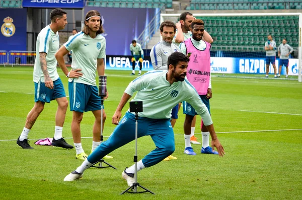 Tallinn Estonia Agosto 2018 Entrenamiento Futbolistas Del Real Madrid Antes —  Fotos de Stock