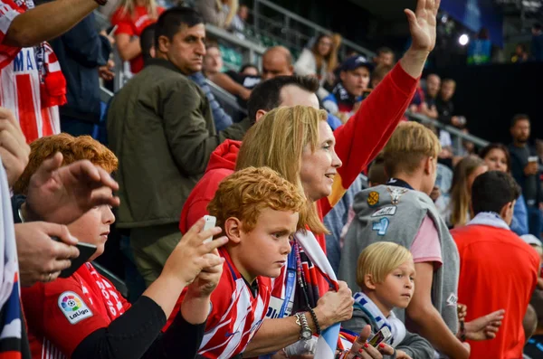 Tallinn Estonia August 2018 Atletico Madrid Football Fans Final 2018 — Stock Photo, Image