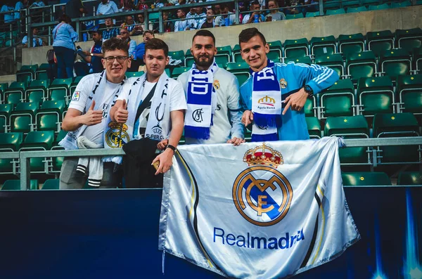 Tallinn Estonsko Srpen 2018 Real Madrid Fotbalové Fanoušky Během Závěrečné — Stock fotografie