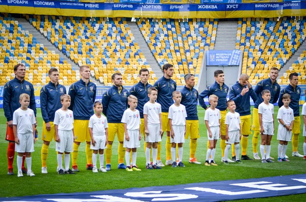 Lviv Ukraine August 2018 General Photo Ukrainian National Team Anthem — Stock Photo, Image