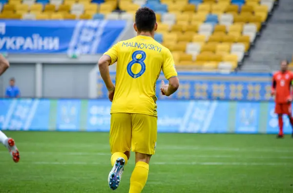 Lviv Ukraine August 2018 Ruslan Malinovskyi Group Selection Uefa Nations — Stock Photo, Image