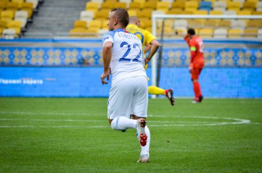 Lviv , Ukrayna - 10 Ağustos 2018: Slovakya ve Ukrayna milli takımları arasında Arena Lviv, Ukrayna'da oynanan Uefa Uluslar Ligi grup seçimi sırasında Stanislav Lobotka
