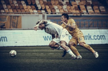 Lviv , Ukrayna - 10 Ağustos 2018: Juraj Kucka, Slovakya ve Ukrayna milli takımları arasında Uefa Uluslar Ligi grup seçimi sırasında