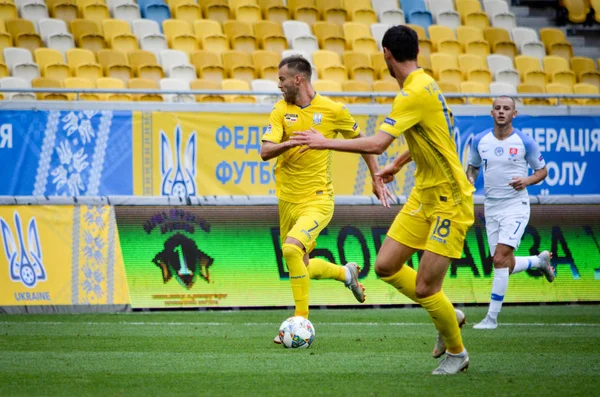 Lviv Ucraina Agosto 2018 Andriy Yarmolenko Durante Selezione Gruppo Della — Foto Stock