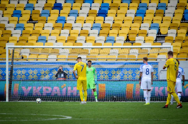 Lviv Oekraïne Augustus 2018 Andriy Yarmolenko Raakte Straf Tijdens Groep — Stockfoto