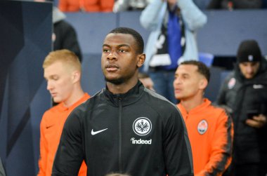 Kharkiv, Ukrayna - 14 Şubat 2019: Evan N'Dicka Ue sırasında