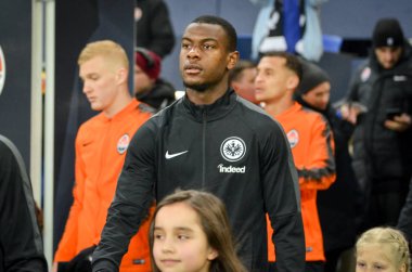 Kharkiv, Ukrayna - 14 Şubat 2019: Evan N'Dicka Ue sırasında