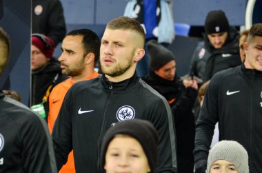 Kharkiv, Ukrayna - 14 Şubat 2019: Ante Rebic Uefa sırasında