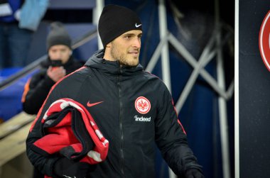 Kharkiv, Ukrayna - 14 Şubat 2019: Eintracht Yedek oyunu