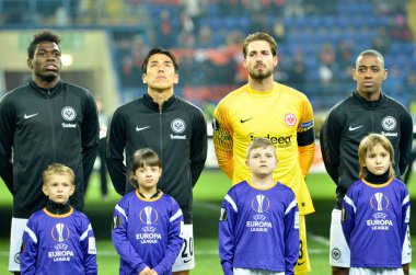 Kharkiv, Ukrayna - 14 Şubat 2019: Eintracht Futbolcu 