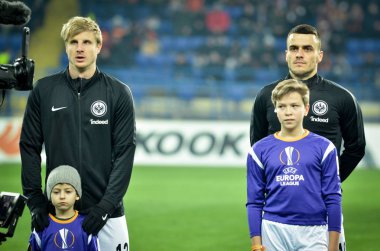 Kharkiv, Ukrayna - 14 Şubat 2019: Martin Hinteregger ve Fil