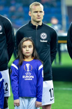 Kharkiv, Ukrayna - 14 Şubat 2019: Sebastian Rode oyuncusu duri