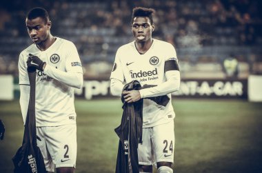 Kharkiv, Ukrayna - 14 Şubat 2019: Evan N'Dicka ve Danny da 