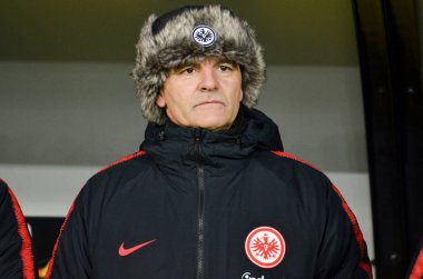 Kharkiv, Ukrayna - 14 Şubat 2019: U sırasında teknik direktör yardımcısı