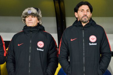 Kharkiv, Ukrayna - 14 Şubat 2019: U sırasında teknik direktör yardımcısı