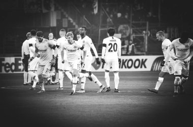 Kharkiv, Ukrayna - 14 Şubat 2019: Eintracht Frankfurt footb