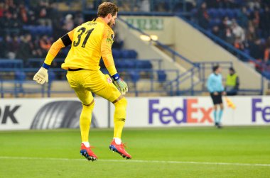 Kharkiv, Ukrayna - 14 Şubat 2019: Kevin Trapp oyuncusu 