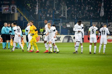 Kharkiv, Ukrayna - 14 Şubat 2019: Eintracht Frankfurt footb