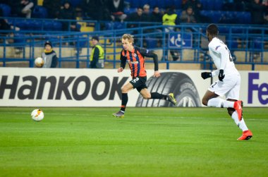 Kharkiv, Ukrayna - 14 Şubat 2019: Evan N'Dicka Ue sırasında