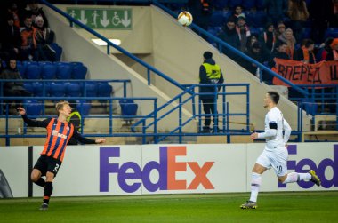 Kharkiv, Ukrayna - 14 Şubat 2019: Filip Kostic oyuncu sırasında