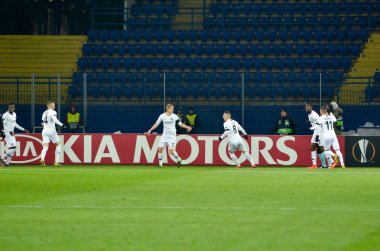 Kharkiv, Ukrayna - 14 Şubat 2019: Eintracht Frankfurt footb