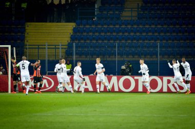 Kharkiv, Ukrayna - 14 Şubat 2019: Eintracht Frankfurt footb