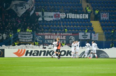 Kharkiv, Ukrayna - 14 Şubat 2019: Eintracht Frankfurt footb