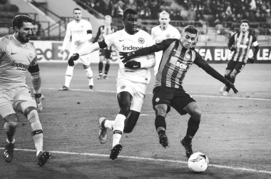 Kharkiv, Ukrayna - 14 Şubat 2019: Gelson Fernandes J'ye karşı