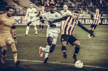 Kharkiv, Ukrayna - 14 Şubat 2019: Gelson Fernandes J'ye karşı